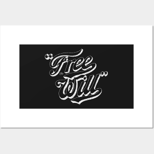 FreeThinker Vintage (white) by Tai's Tees Posters and Art